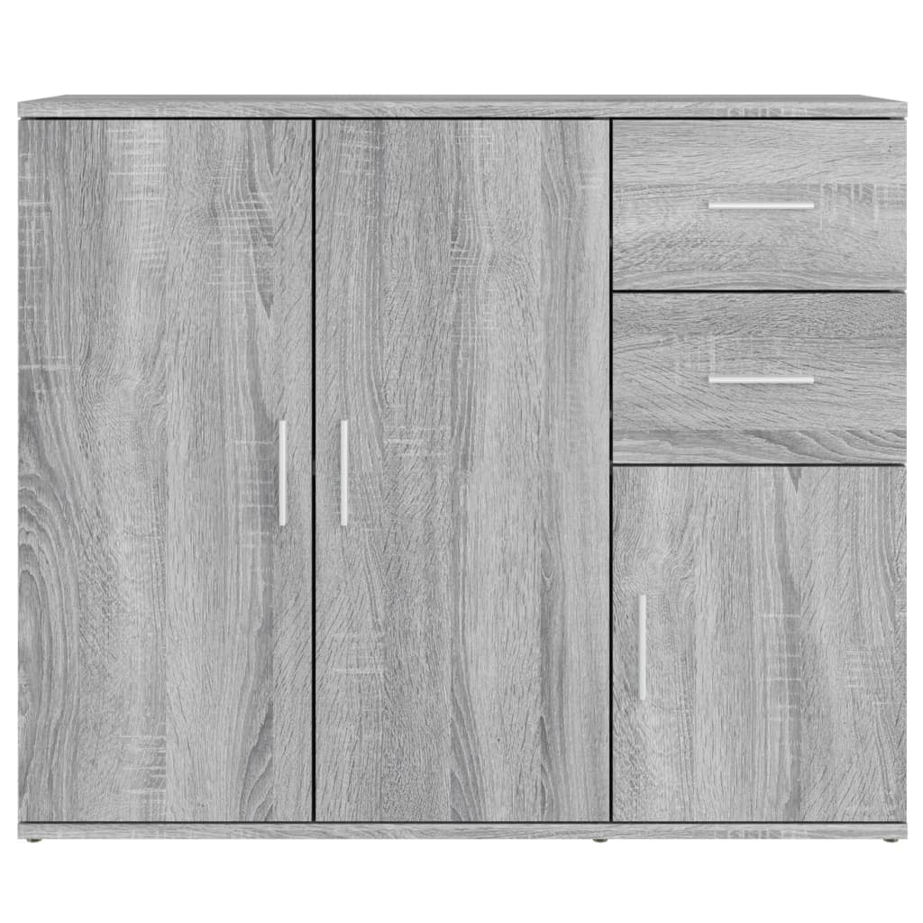 Dressoir 91x29,5x75 cm bewerkt hout grijs sonoma eikenkleurig is nu te koop bij PeponiXL, paradijselijk wonen!