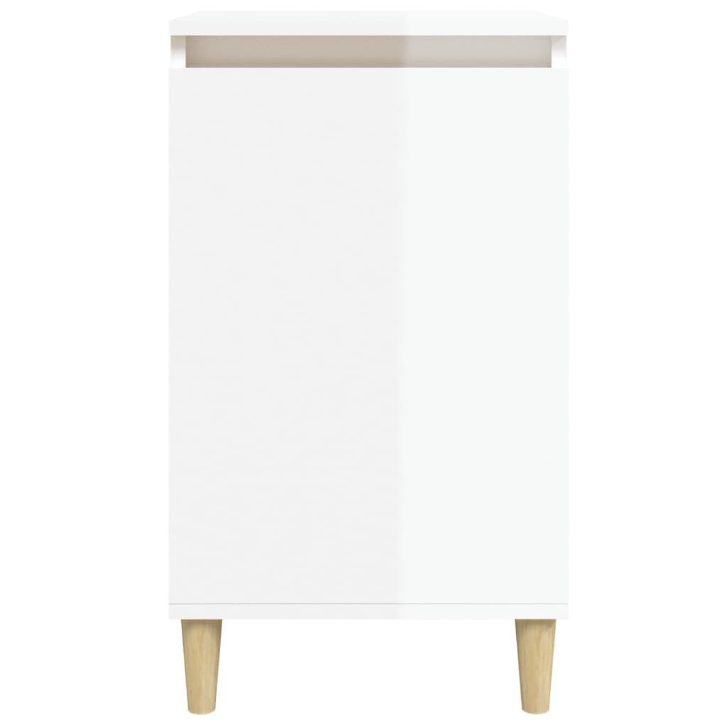 Nachtkastjes 2 st 40x35x70 cm bewerkt hout hoogglans wit is nu te koop bij PeponiXL, paradijselijk wonen!