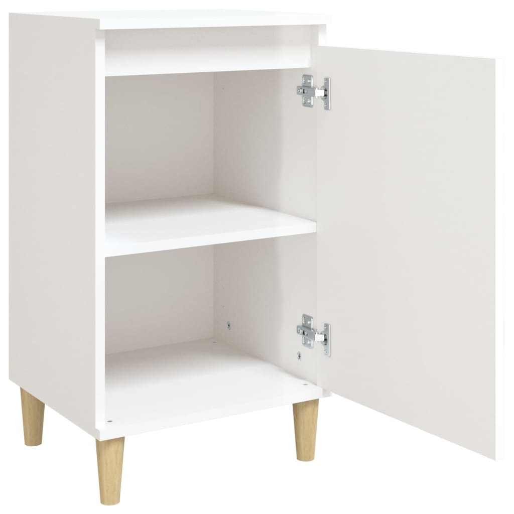 Nachtkastjes 2 st 40x35x70 cm bewerkt hout hoogglans wit is nu te koop bij PeponiXL, paradijselijk wonen!