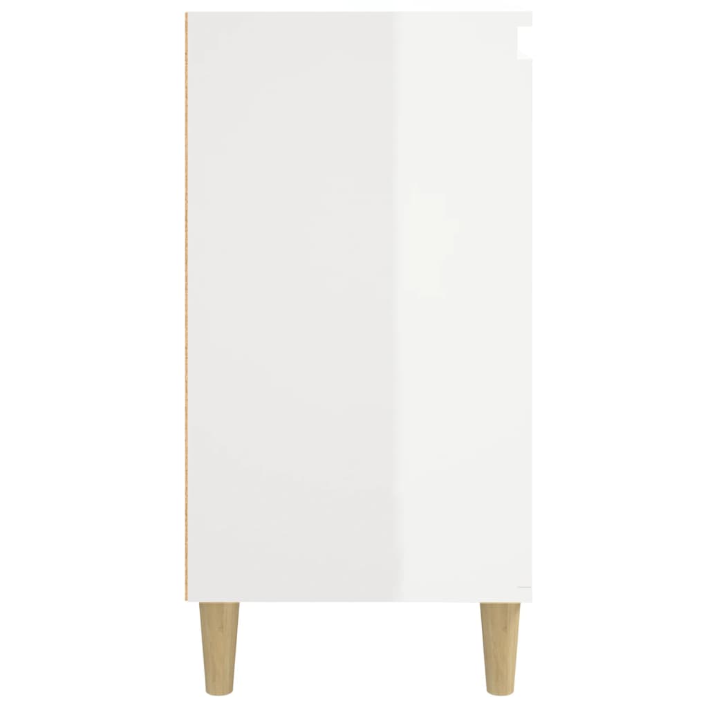 Nachtkastjes 2 st 40x35x70 cm bewerkt hout hoogglans wit is nu te koop bij PeponiXL, paradijselijk wonen!