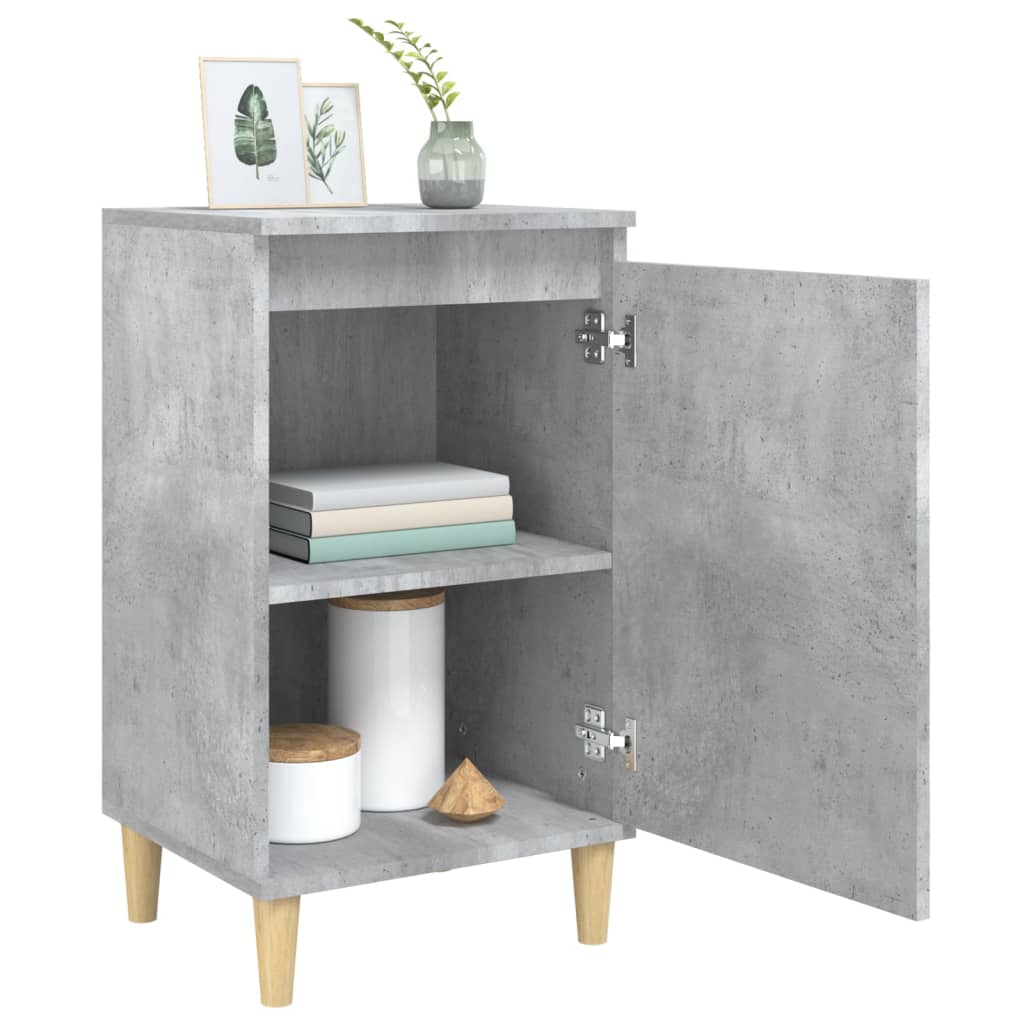Nachtkastjes 2 st 40x35x70 cm bewerkt hout betongrijs is nu te koop bij PeponiXL, paradijselijk wonen!