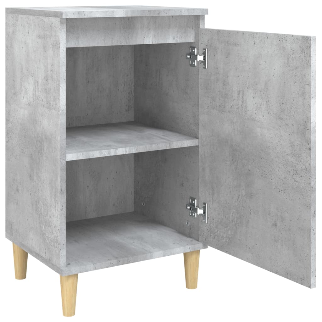 Nachtkastjes 2 st 40x35x70 cm bewerkt hout betongrijs is nu te koop bij PeponiXL, paradijselijk wonen!
