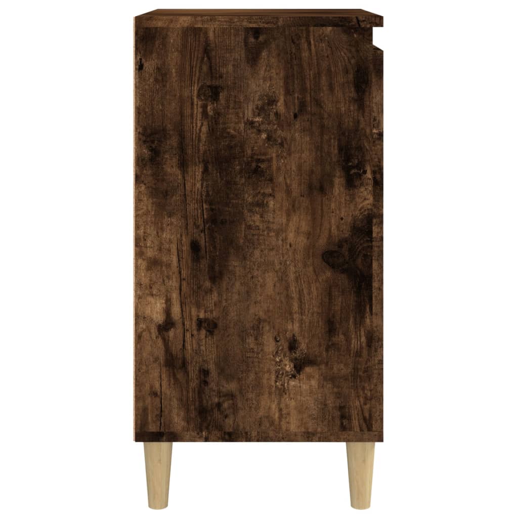 Nachtkastjes 2 st 40x35x70 cm bewerkt hout gerookt eikenkleurig is nu te koop bij PeponiXL, paradijselijk wonen!