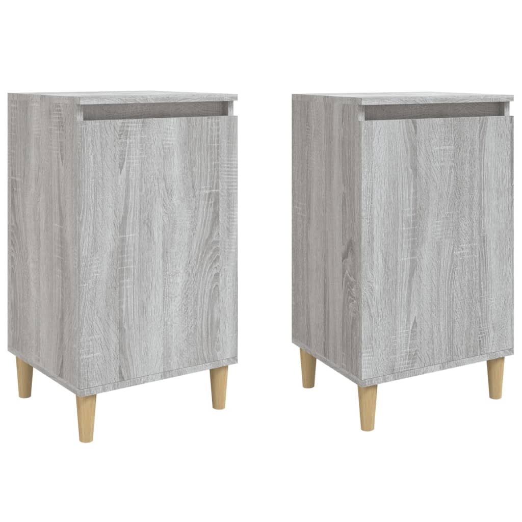Nachtkastjes 2 st 40x35x70 cm bewerkt hout grijs sonoma eiken is nu te koop bij PeponiXL, paradijselijk wonen!