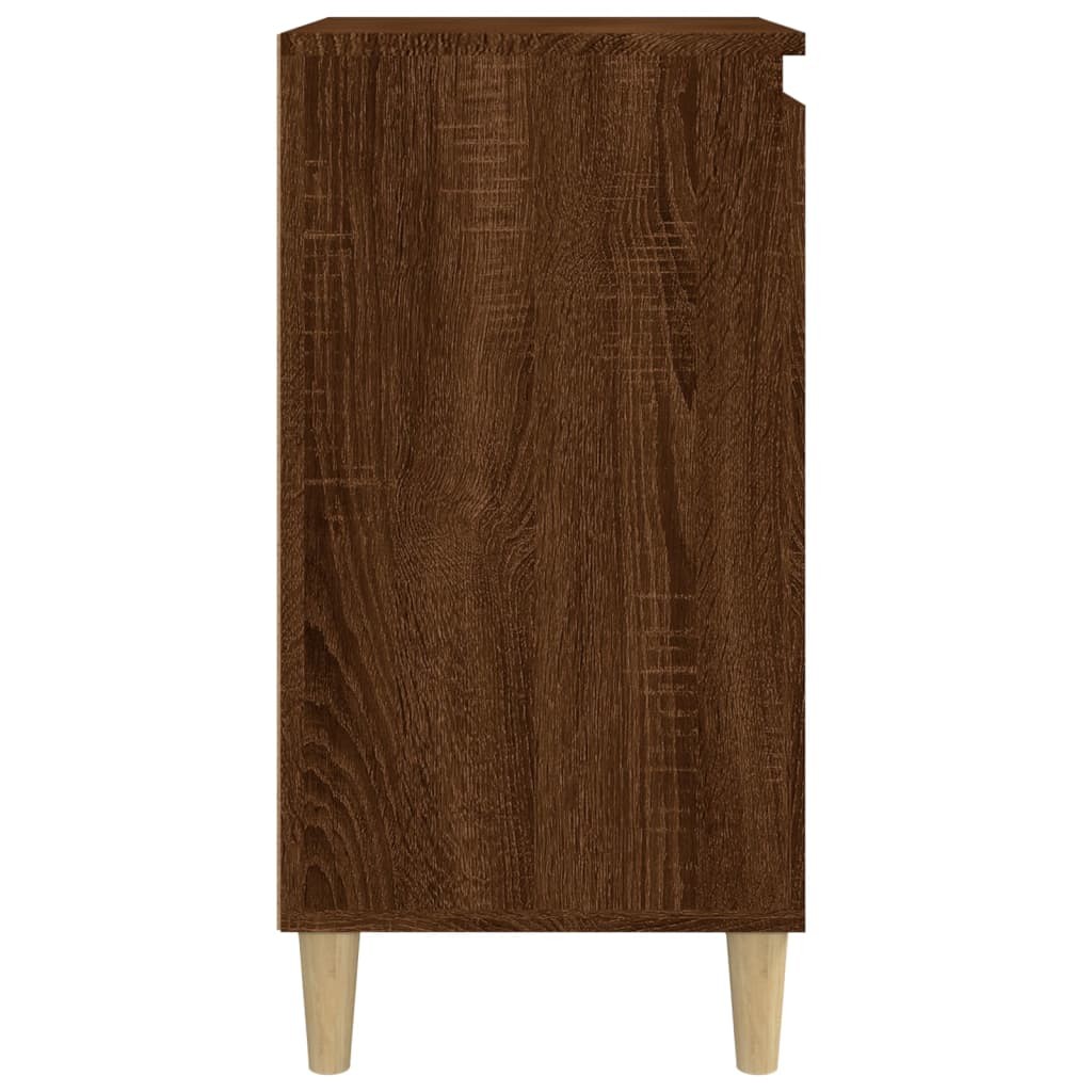 Nachtkastje 40x35x70 cm bewerkt hout bruin eikenkleur is nu te koop bij PeponiXL, paradijselijk wonen!