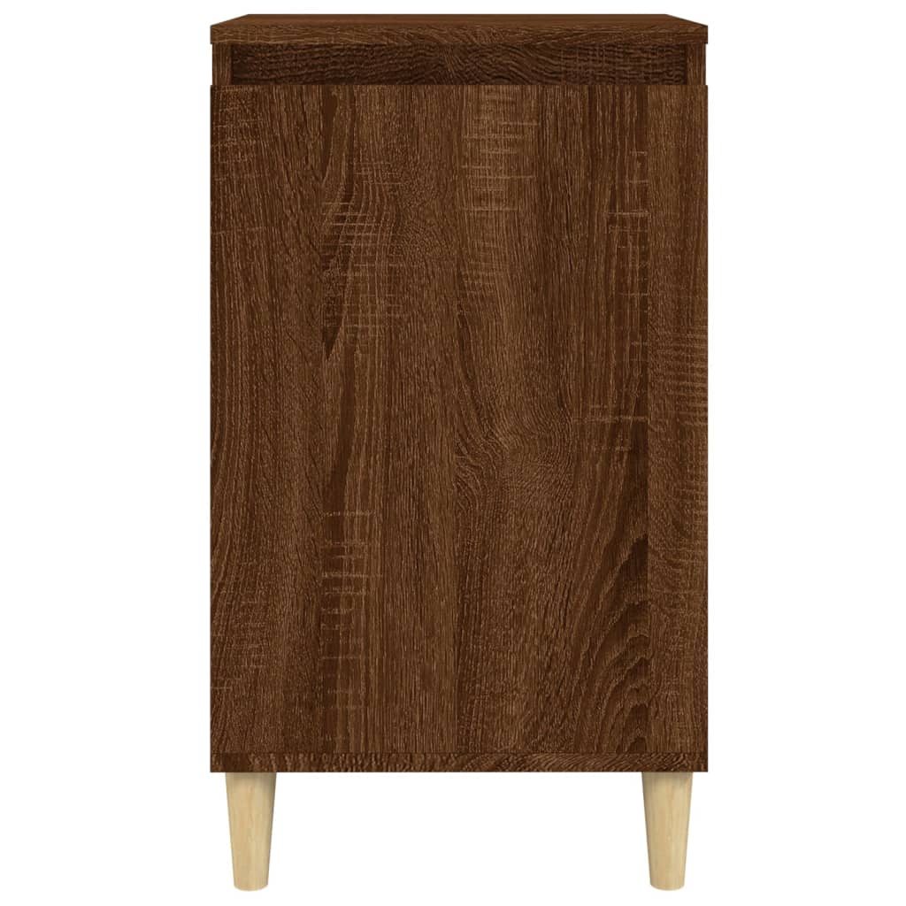 Nachtkastjes 2 st 40x35x70 cm bewerkt hout bruin eikenkleur is nu te koop bij PeponiXL, paradijselijk wonen!