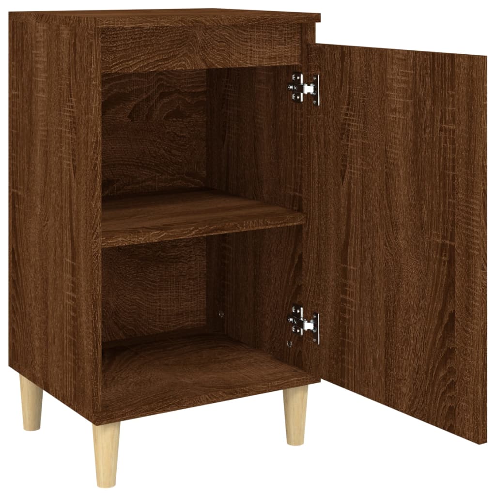 Nachtkastjes 2 st 40x35x70 cm bewerkt hout bruin eikenkleur is nu te koop bij PeponiXL, paradijselijk wonen!