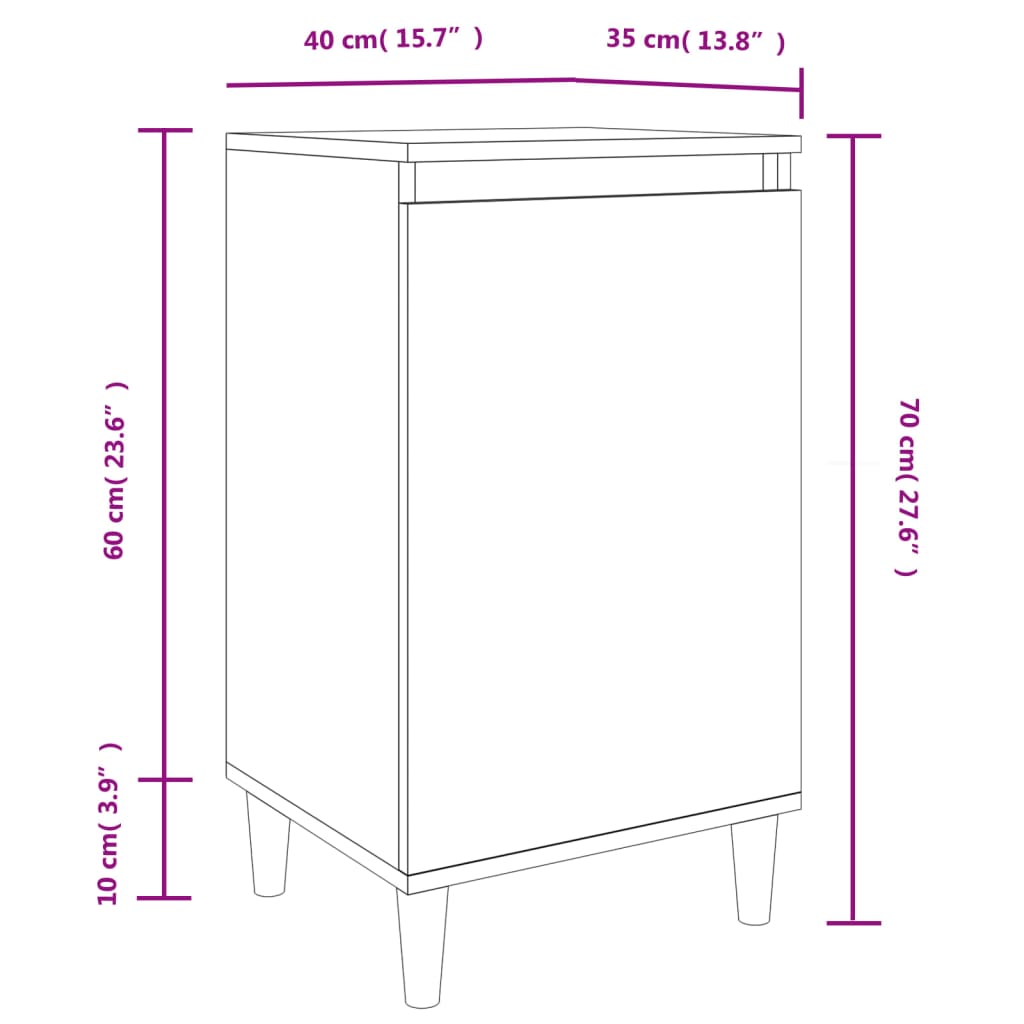 Nachtkastjes 2 st 40x35x70 cm bewerkt hout bruin eikenkleur is nu te koop bij PeponiXL, paradijselijk wonen!