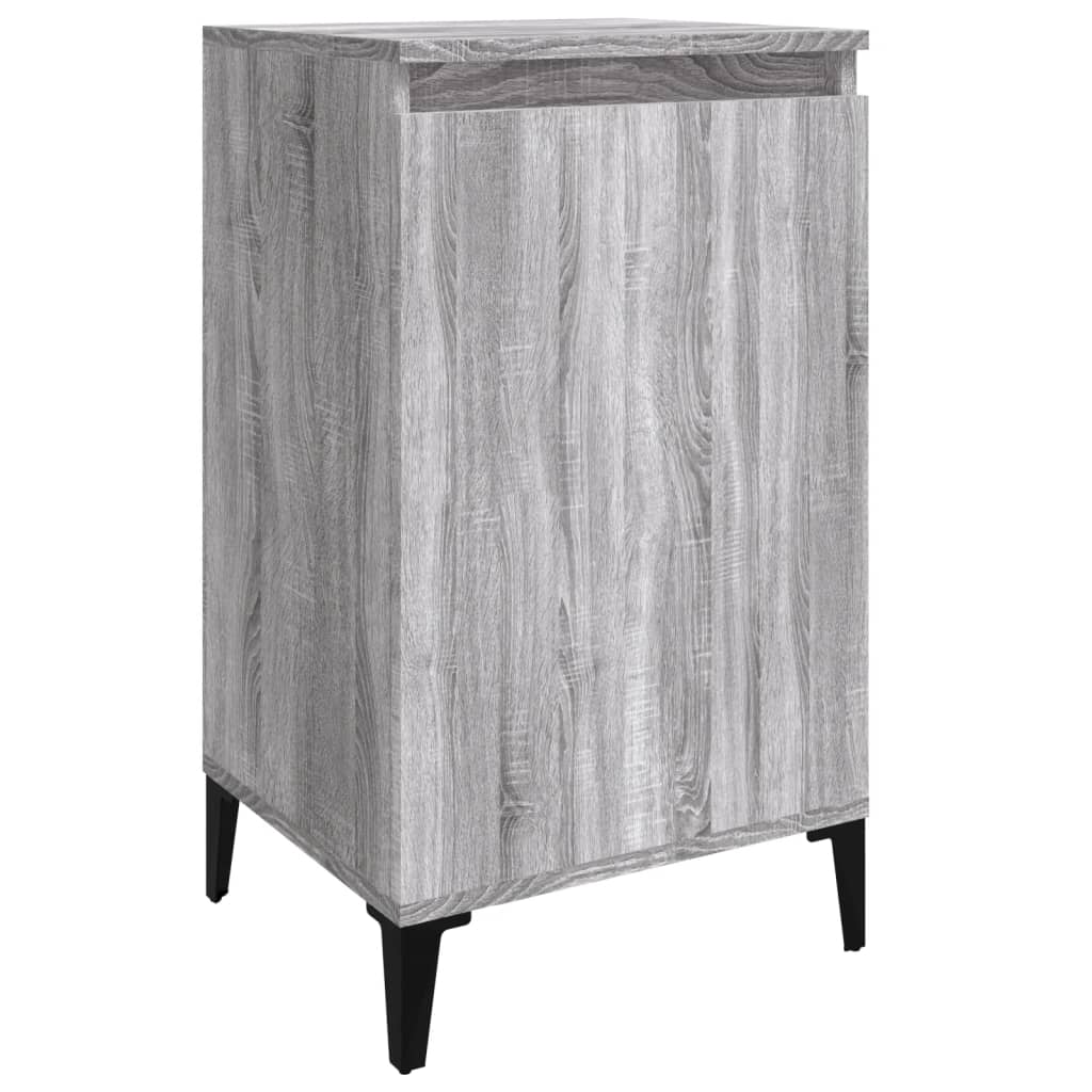 Nachtkastje 40x35x70 cm bewerkt hout grijs sonoma eikenkleurig is nu te koop bij PeponiXL, paradijselijk wonen!