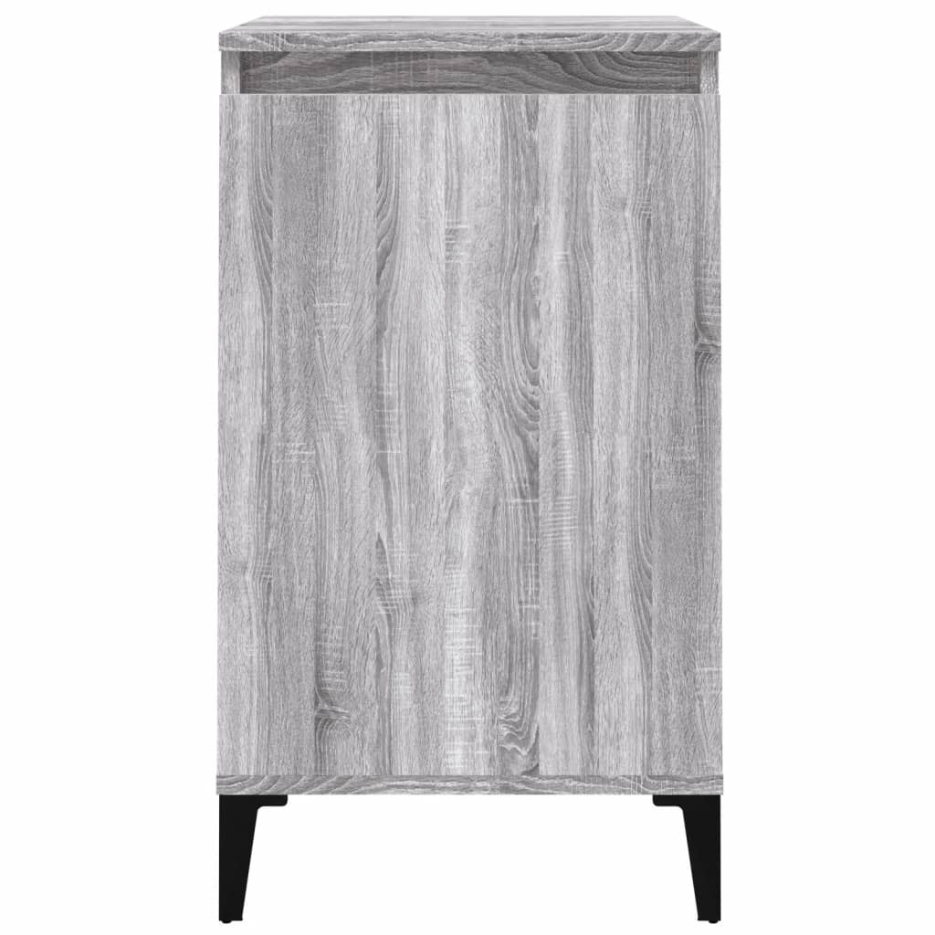 Nachtkastje 40x35x70 cm bewerkt hout grijs sonoma eikenkleurig is nu te koop bij PeponiXL, paradijselijk wonen!
