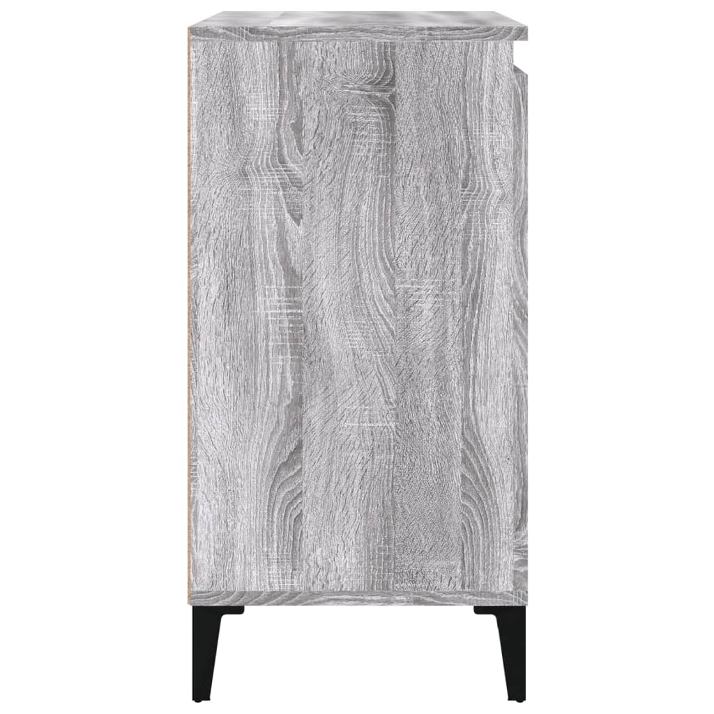 Nachtkastje 40x35x70 cm bewerkt hout grijs sonoma eikenkleurig is nu te koop bij PeponiXL, paradijselijk wonen!