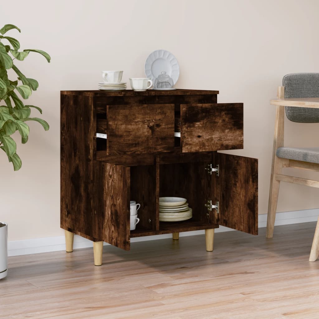 Dressoir 60x35x70 cm bewerkt hout gerookt eikenkleurig is nu te koop bij PeponiXL, paradijselijk wonen!