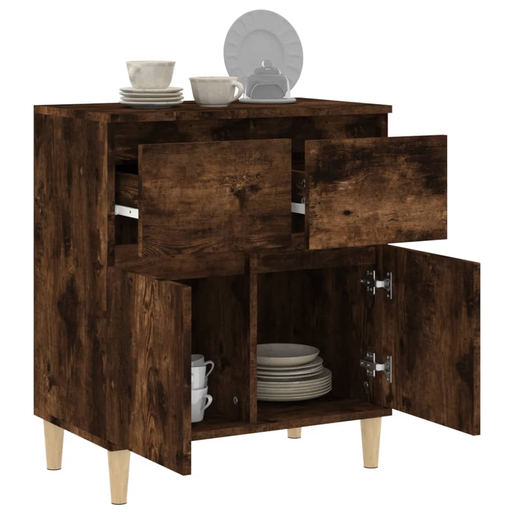 Dressoir 60x35x70 cm bewerkt hout gerookt eikenkleurig is nu te koop bij PeponiXL, paradijselijk wonen!