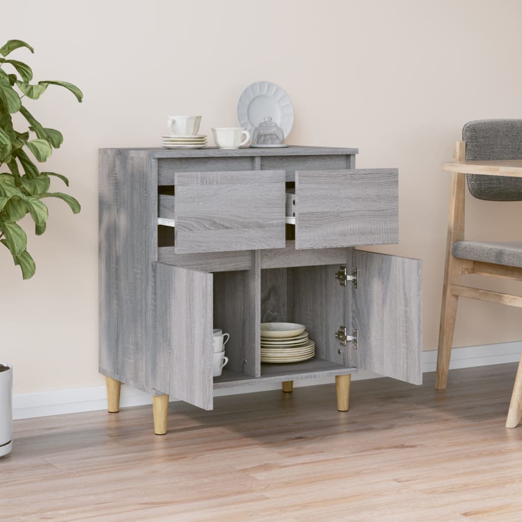 Dressoir 60x35x70 cm bewerkt hout grijs sonoma eikenkleurig is nu te koop bij PeponiXL, paradijselijk wonen!