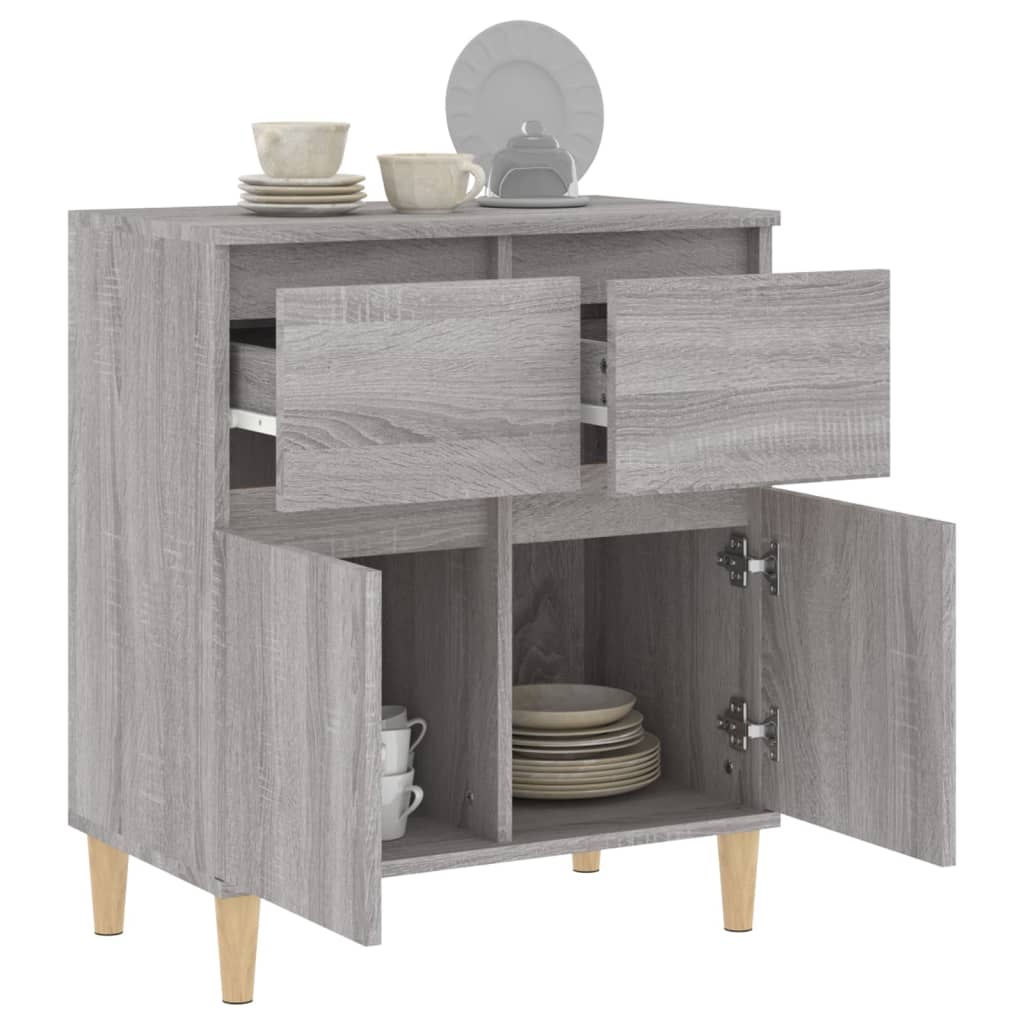 Dressoir 60x35x70 cm bewerkt hout grijs sonoma eikenkleurig is nu te koop bij PeponiXL, paradijselijk wonen!