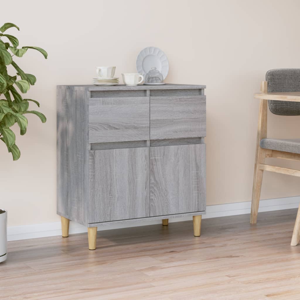 Dressoir 60x35x70 cm bewerkt hout grijs sonoma eikenkleurig is nu te koop bij PeponiXL, paradijselijk wonen!