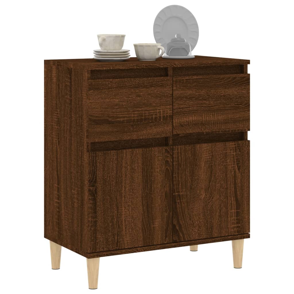Dressoir 60x35x70 cm bewerkt hout bruin eikenkleur is nu te koop bij PeponiXL, paradijselijk wonen!