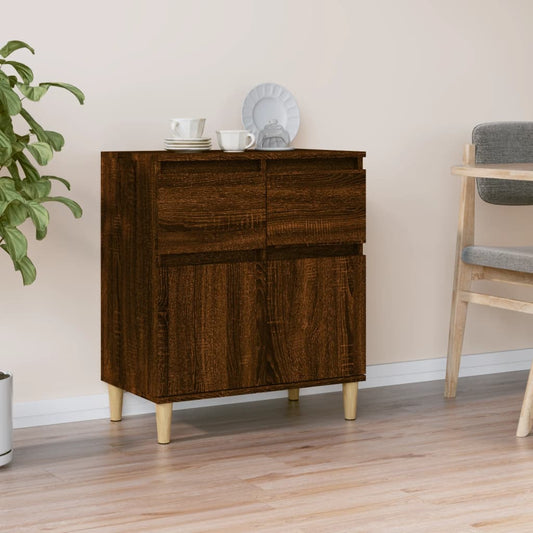 Dressoir 60x35x70 cm bewerkt hout bruin eikenkleur is nu te koop bij PeponiXL, paradijselijk wonen!