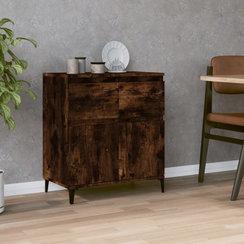 Dressoir 60x35x70 cm bewerkt hout gerookt eikenkleurig is nu te koop bij PeponiXL, paradijselijk wonen!