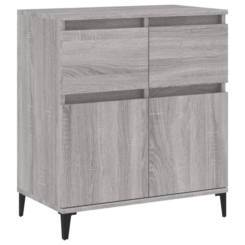 Dressoir 60x35x70 cm bewerkt hout grijs sonoma eikenkleurig is nu te koop bij PeponiXL, paradijselijk wonen!