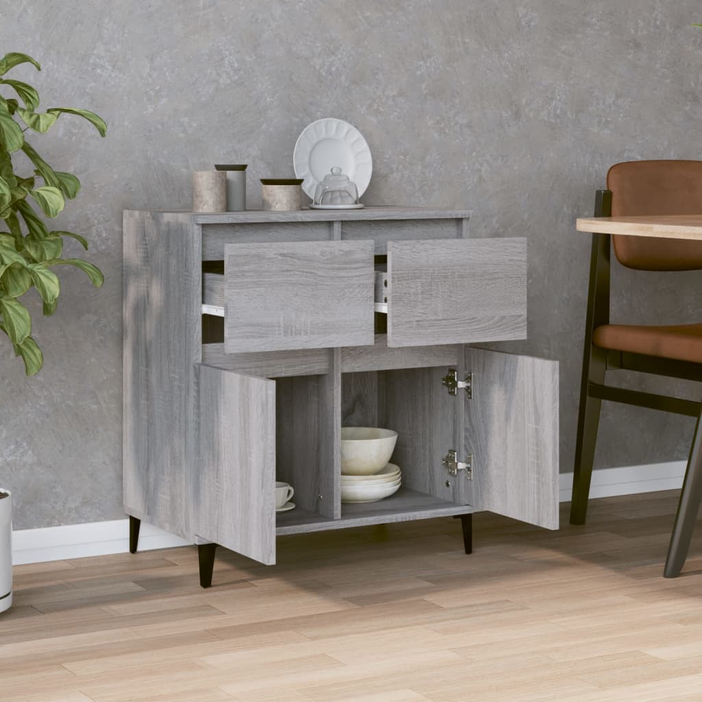 Dressoir 60x35x70 cm bewerkt hout grijs sonoma eikenkleurig is nu te koop bij PeponiXL, paradijselijk wonen!