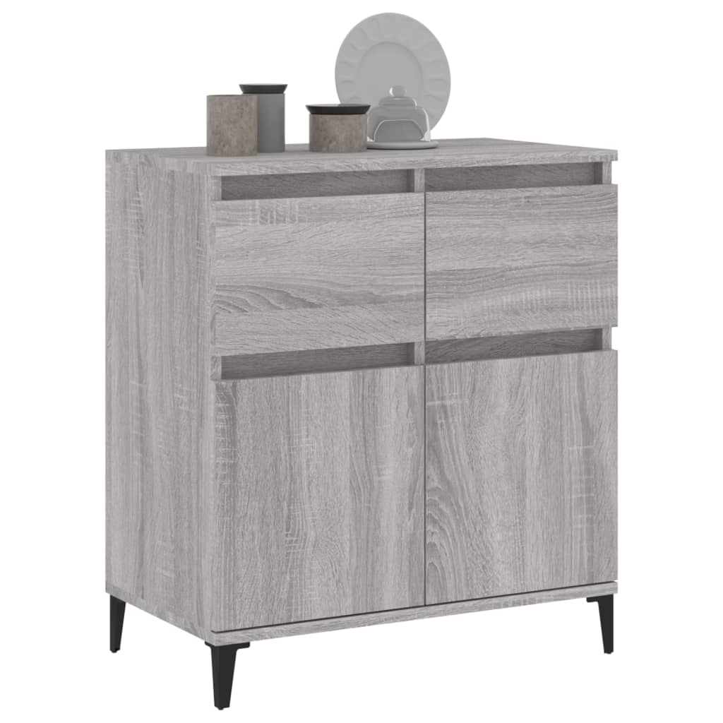 Dressoir 60x35x70 cm bewerkt hout grijs sonoma eikenkleurig is nu te koop bij PeponiXL, paradijselijk wonen!