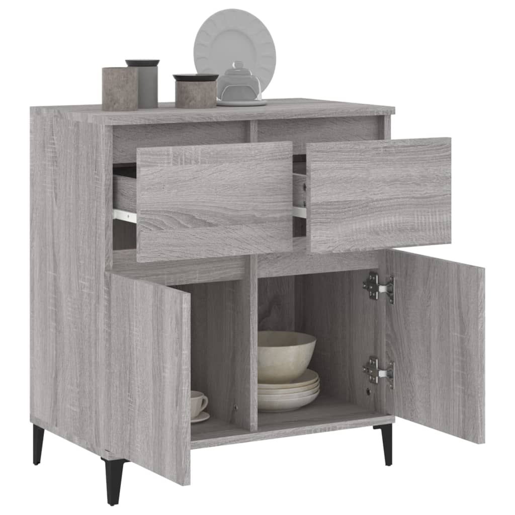 Dressoir 60x35x70 cm bewerkt hout grijs sonoma eikenkleurig is nu te koop bij PeponiXL, paradijselijk wonen!