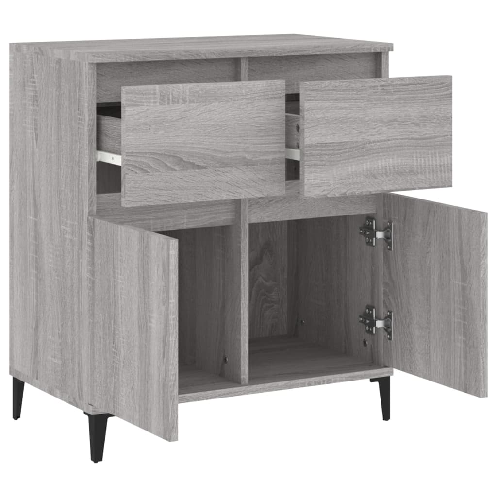 Dressoir 60x35x70 cm bewerkt hout grijs sonoma eikenkleurig is nu te koop bij PeponiXL, paradijselijk wonen!
