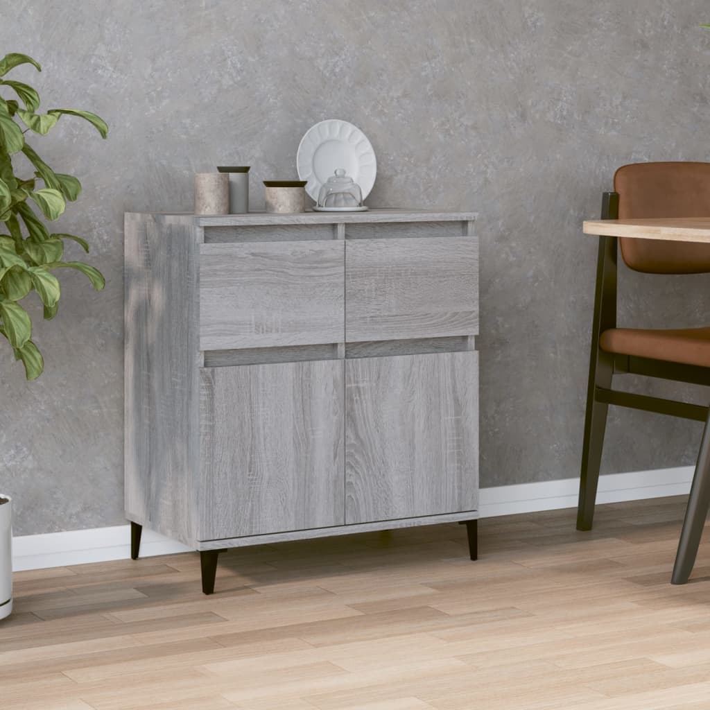 Dressoir 60x35x70 cm bewerkt hout grijs sonoma eikenkleurig is nu te koop bij PeponiXL, paradijselijk wonen!