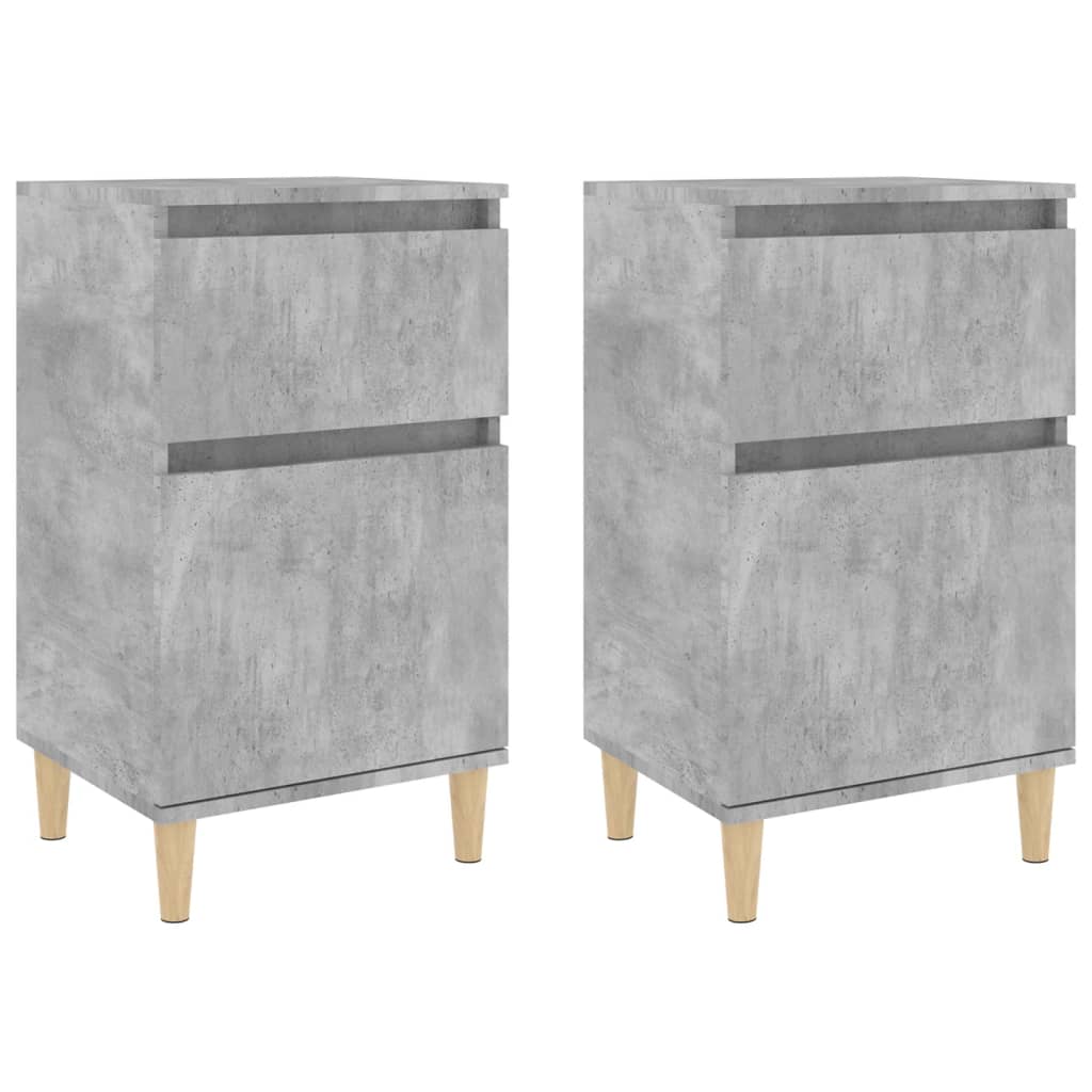 Nachtkastjes 2 st 40x35x70 cm betongrijs is nu te koop bij PeponiXL, paradijselijk wonen!