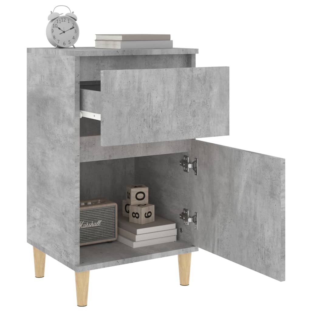 Nachtkastjes 2 st 40x35x70 cm betongrijs is nu te koop bij PeponiXL, paradijselijk wonen!