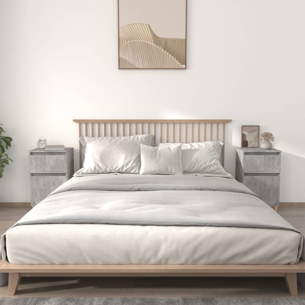 Nachtkastjes 2 st 40x35x70 cm betongrijs is nu te koop bij PeponiXL, paradijselijk wonen!