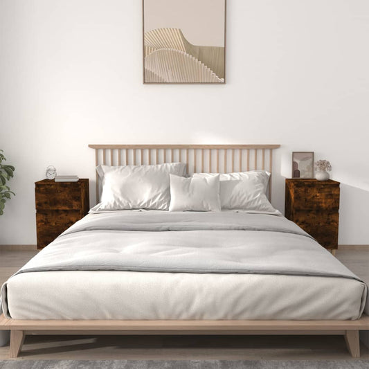 Nachtkastjes 2 st 40x35x70 cm gerookt eikenkleurig is nu te koop bij PeponiXL, paradijselijk wonen!