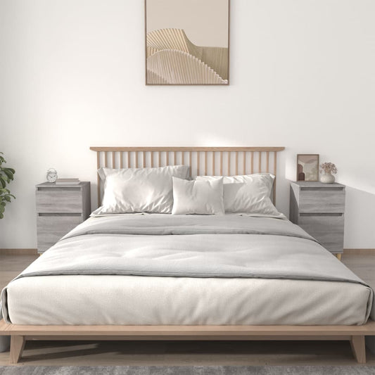 Nachtkastjes 2 st 40x35x70 cm bewerkt hout grijs sonoma eiken is nu te koop bij PeponiXL, paradijselijk wonen!