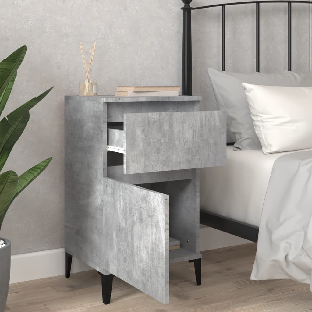 Nachtkastjes 2 st 40x35x70 cm betongrijs is nu te koop bij PeponiXL, paradijselijk wonen!