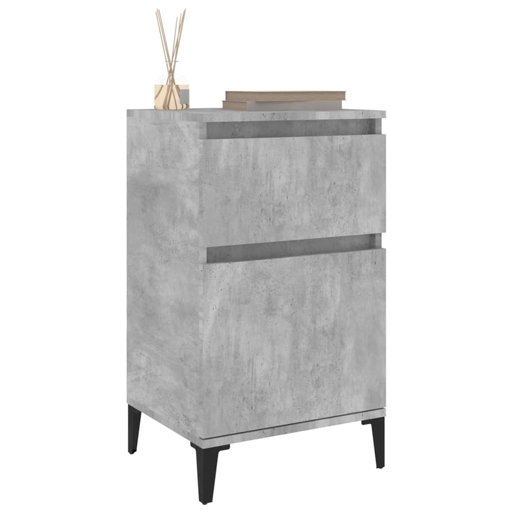 Nachtkastjes 2 st 40x35x70 cm betongrijs is nu te koop bij PeponiXL, paradijselijk wonen!