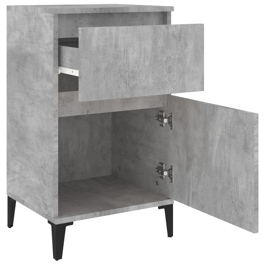 Nachtkastjes 2 st 40x35x70 cm betongrijs is nu te koop bij PeponiXL, paradijselijk wonen!