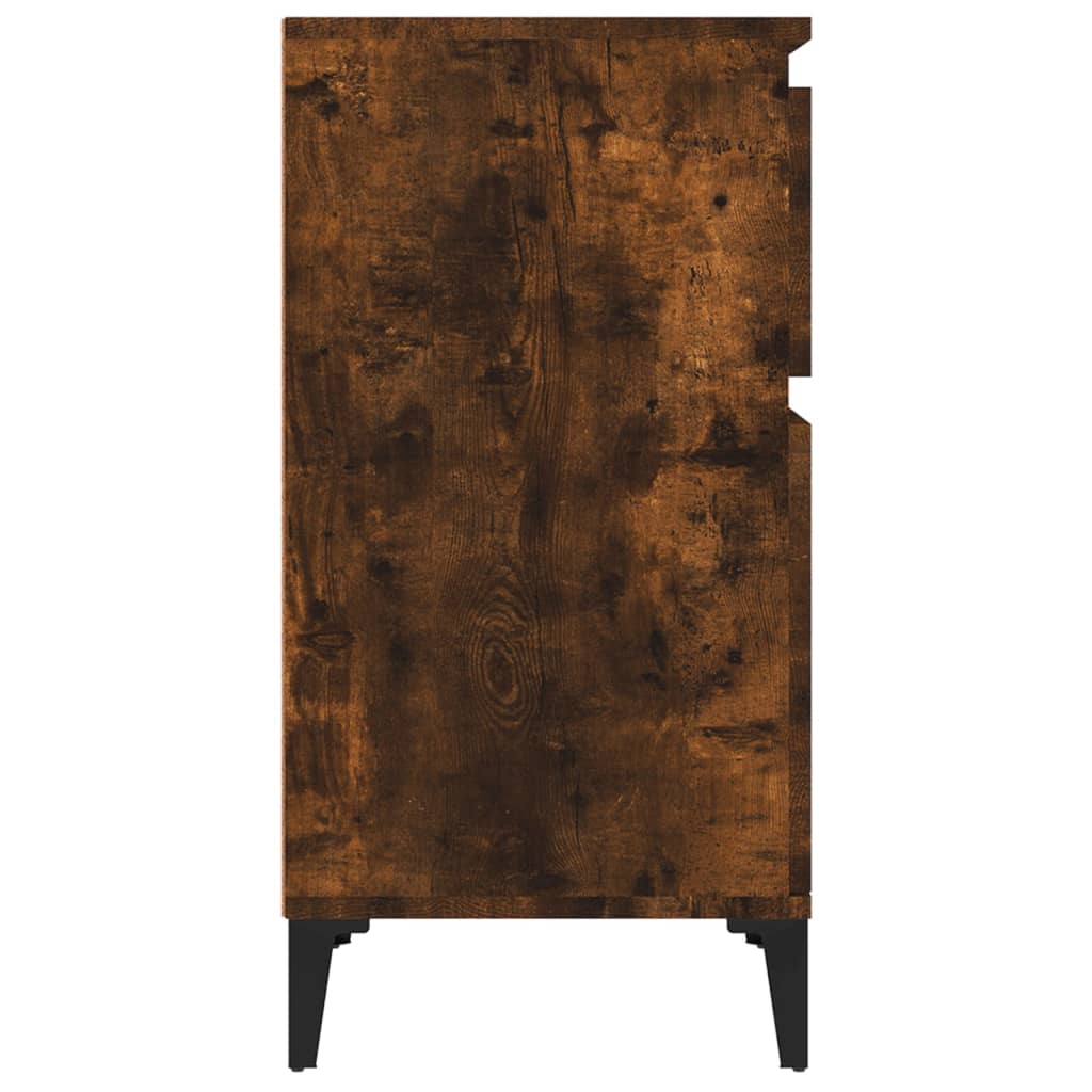 Nachtkastje 40x35x70 cm gerookt eikenkleurig is nu te koop bij PeponiXL, paradijselijk wonen!