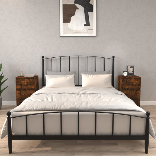 Nachtkastjes 2 st 40x35x70 cm gerookt eikenkleurig is nu te koop bij PeponiXL, paradijselijk wonen!