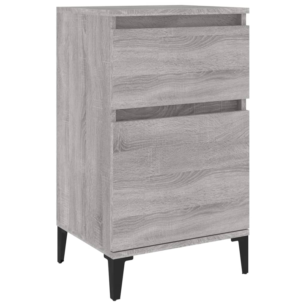 Nachtkastje 40x35x70 cm bewerkt hout grijs sonoma eikenkleurig is nu te koop bij PeponiXL, paradijselijk wonen!