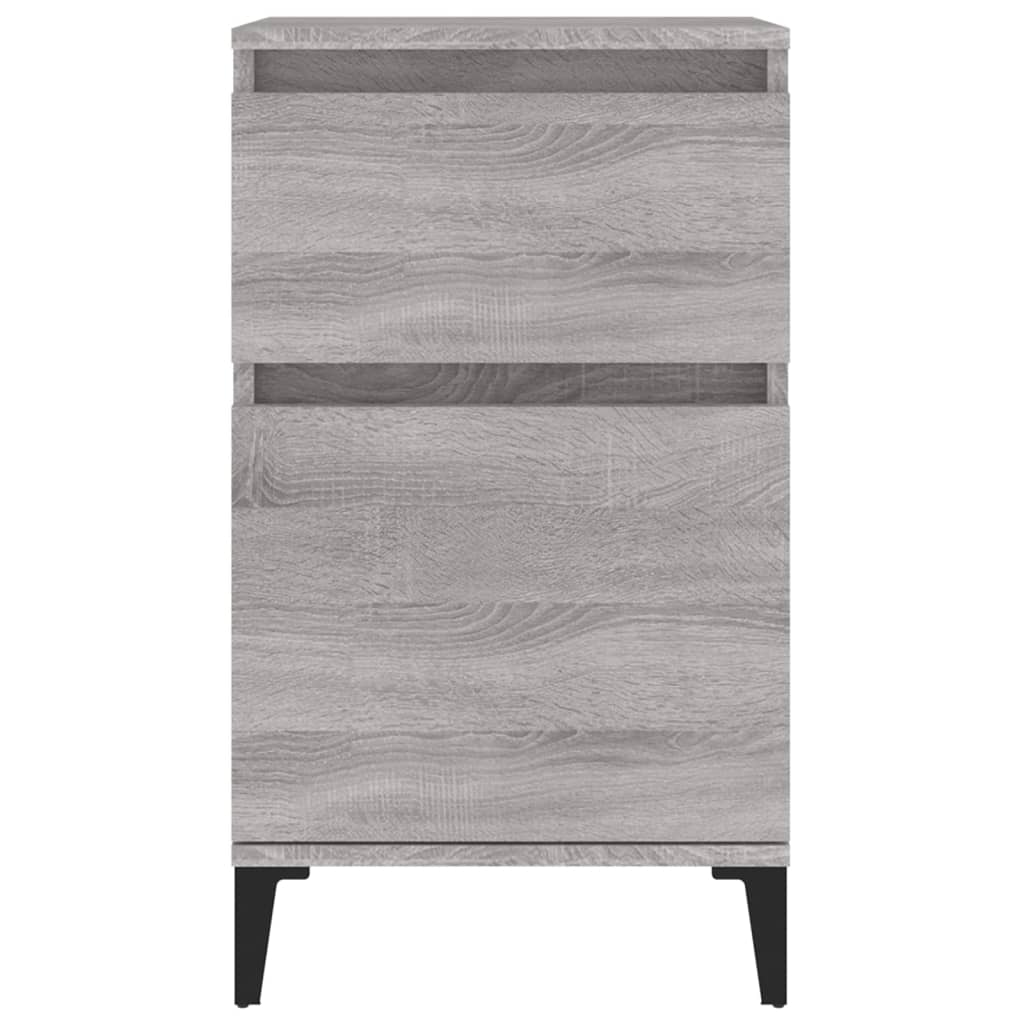 Nachtkastje 40x35x70 cm bewerkt hout grijs sonoma eikenkleurig is nu te koop bij PeponiXL, paradijselijk wonen!