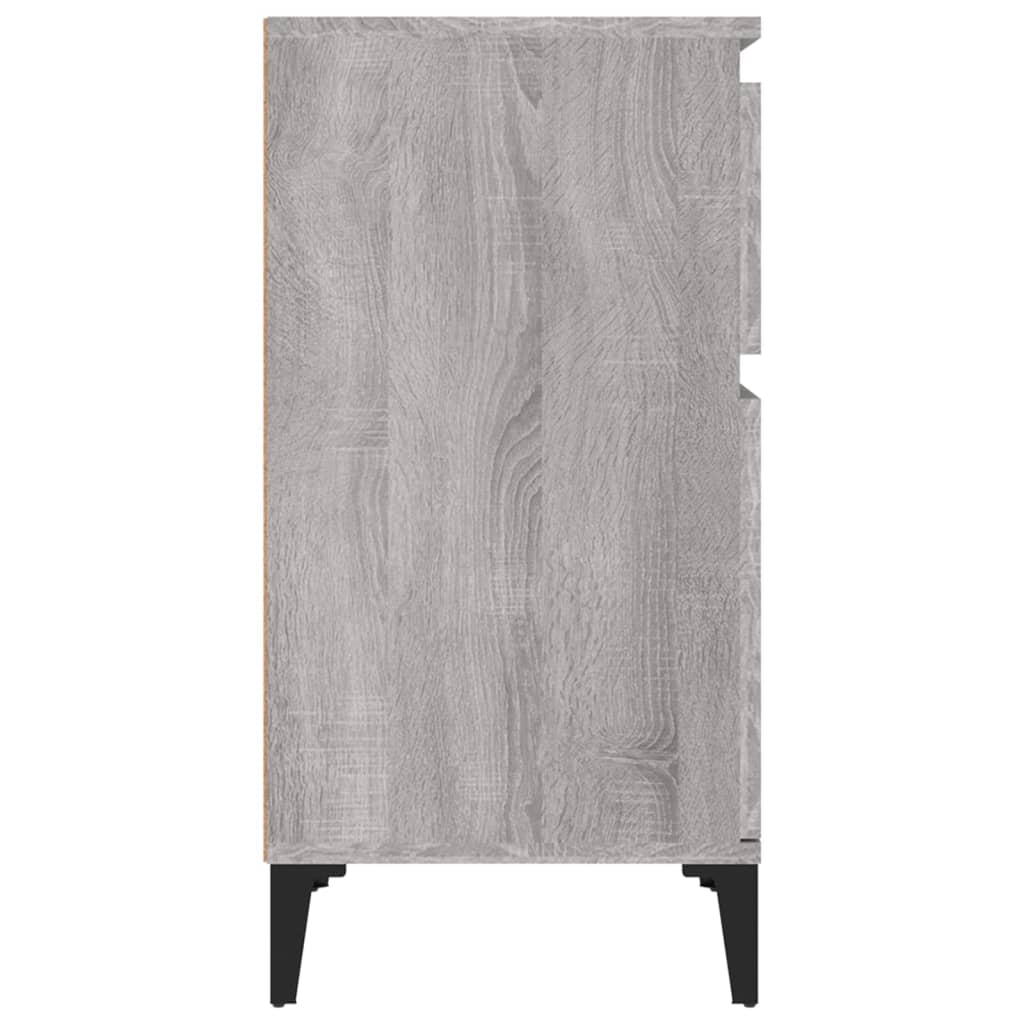 Nachtkastje 40x35x70 cm bewerkt hout grijs sonoma eikenkleurig is nu te koop bij PeponiXL, paradijselijk wonen!
