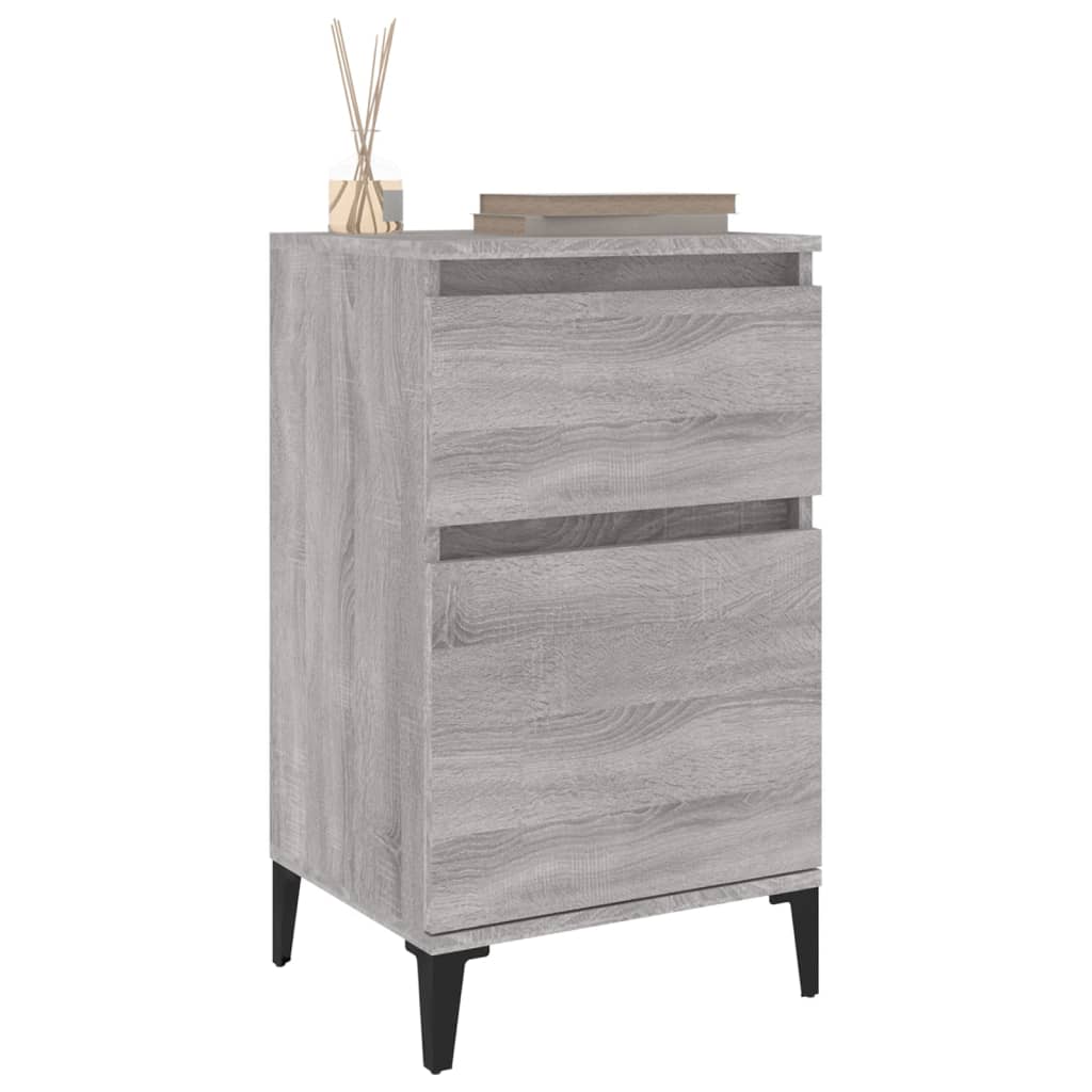 Nachtkastjes 2 st 40x35x70 cm bewerkt hout grijs sonoma eiken is nu te koop bij PeponiXL, paradijselijk wonen!