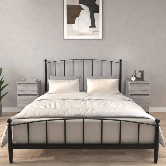 Nachtkastjes 2 st 40x35x70 cm bewerkt hout grijs sonoma eiken is nu te koop bij PeponiXL, paradijselijk wonen!