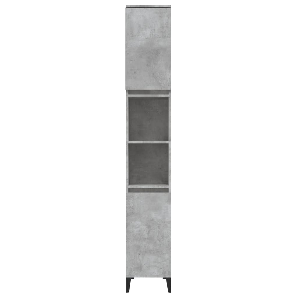 Badkamerkast 30x30x190 cm bewerkt hout betongrijs is nu te koop bij PeponiXL, paradijselijk wonen!