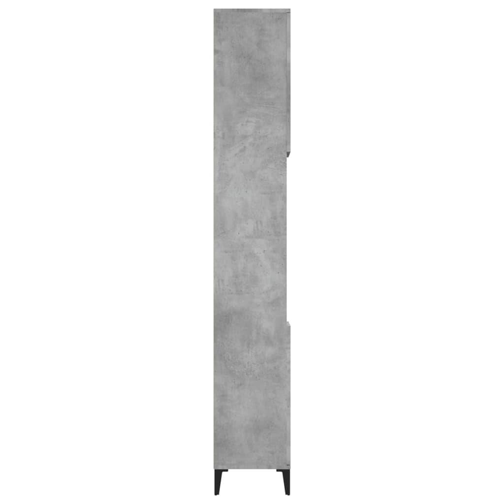 Badkamerkast 30x30x190 cm bewerkt hout betongrijs is nu te koop bij PeponiXL, paradijselijk wonen!