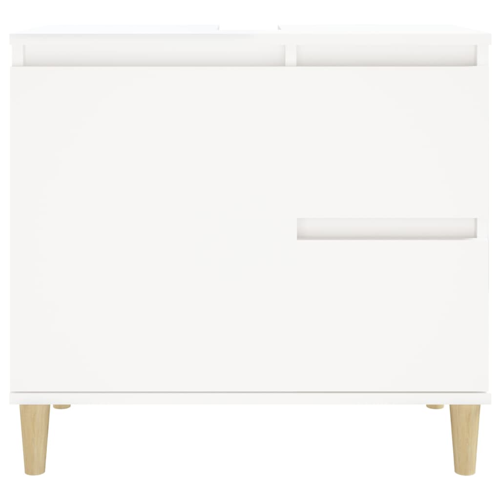 Badkamerkast 65x33x60 cm bewerkt hout wit is nu te koop bij PeponiXL, paradijselijk wonen!