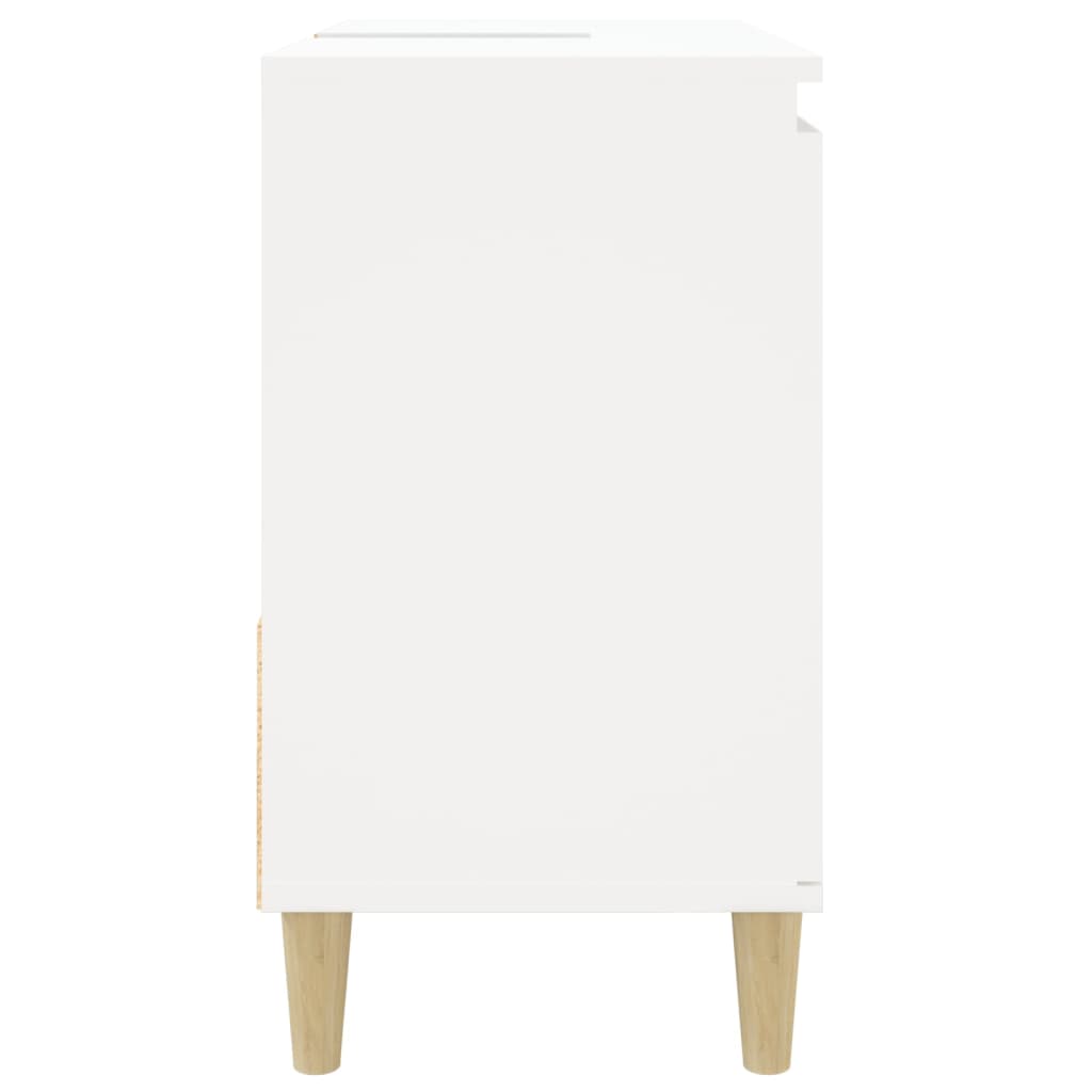 Badkamerkast 65x33x60 cm bewerkt hout wit is nu te koop bij PeponiXL, paradijselijk wonen!