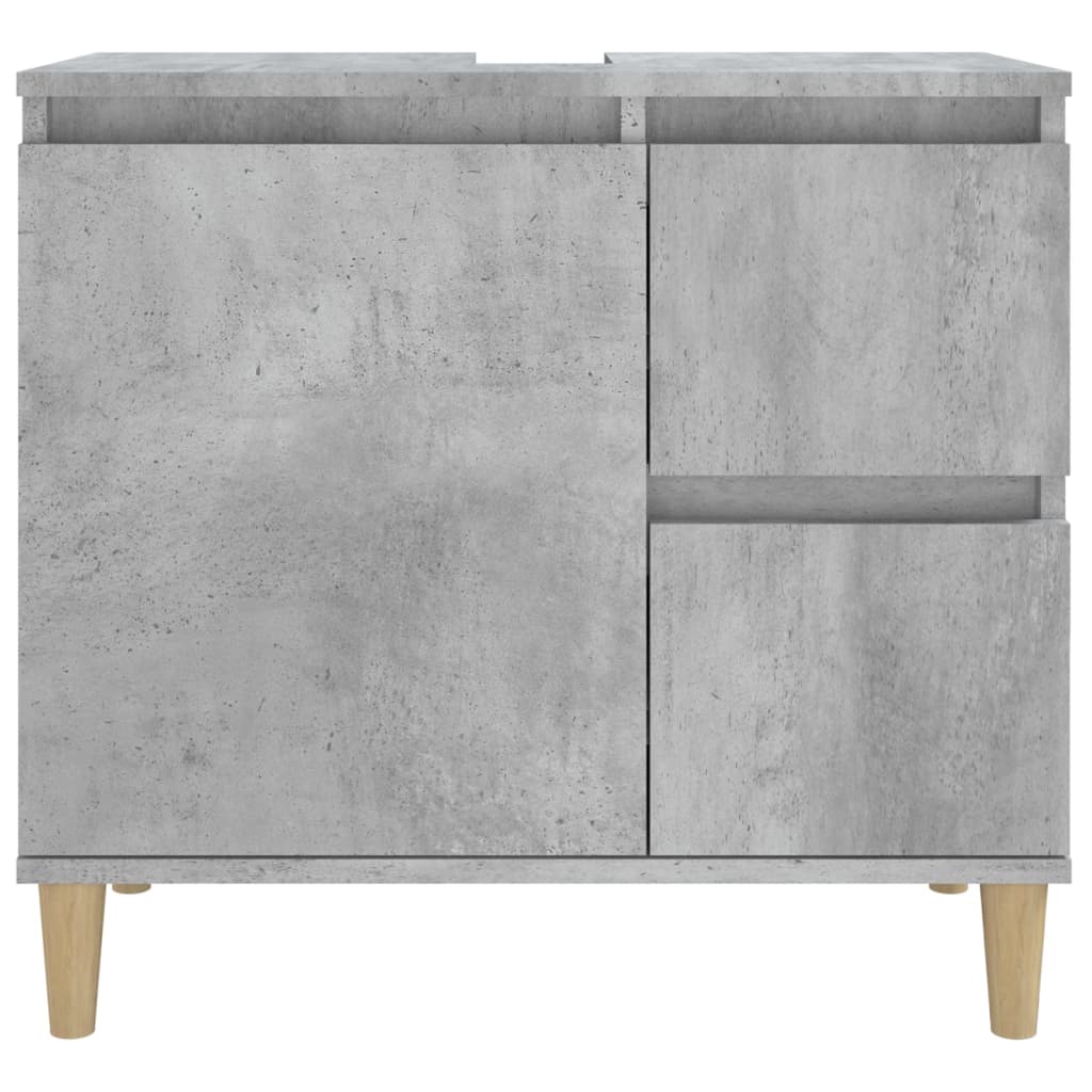 Badkamerkast 65x33x60 cm bewerkt hout betongrijs is nu te koop bij PeponiXL, paradijselijk wonen!