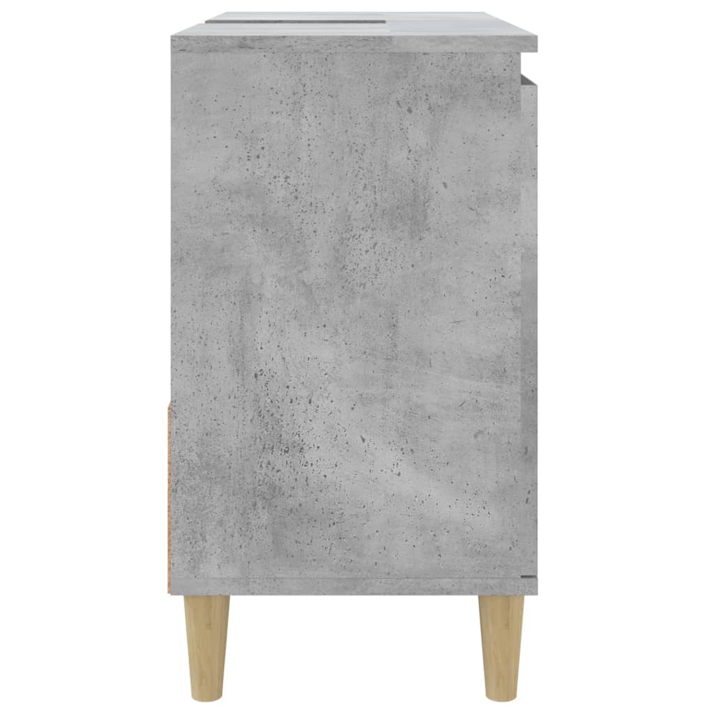Badkamerkast 65x33x60 cm bewerkt hout betongrijs is nu te koop bij PeponiXL, paradijselijk wonen!